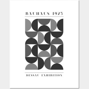 Bauhaus Exhibition 1925 Geometric Black and White Posters and Art